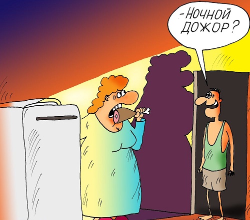анекдоты ночь холодильник