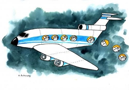 Подробнее о статье Анекдоты про самолет в картинках