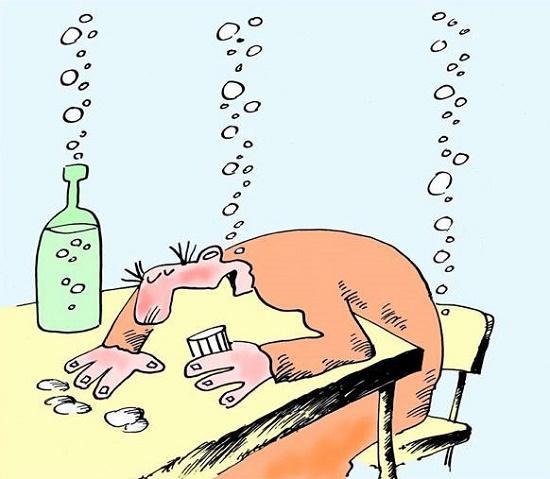 карикатура про алкогольный напиток