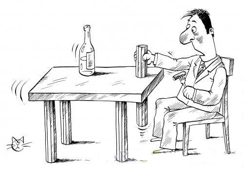 карикатура про стакан