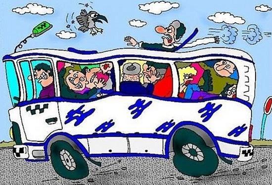 карикатура про машины и транспорт