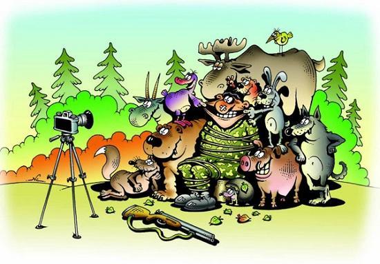 Подробнее о статье Карикатуры про охоту и рыбалку