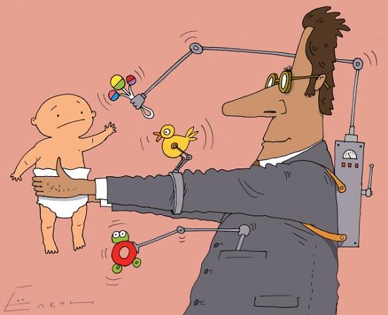 карикатура про отцов и детей