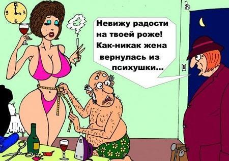 карикатура про жену