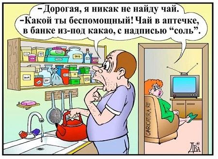 смешная карикатура про мужа