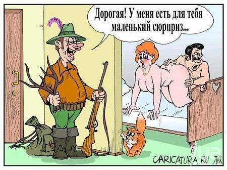 смешная карикатура про мужа