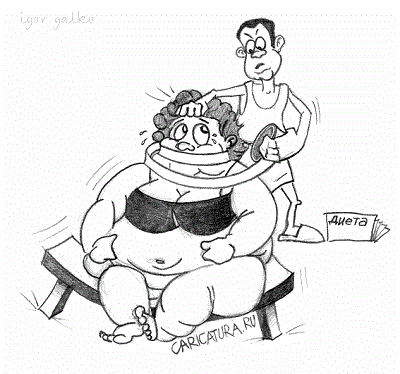карикатура про диету и похудение