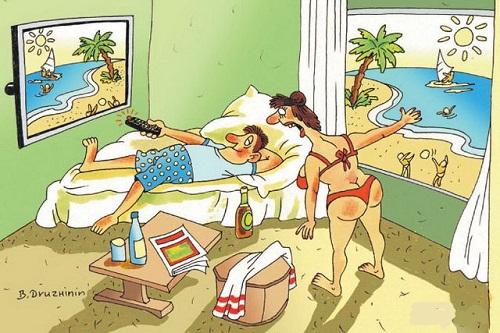 Подробнее о статье Веселые карикатуры про отпуск