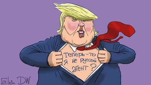 забавная карикатура про трампа