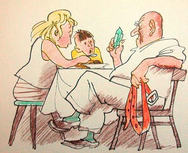 Смешные карикатуры про маму и папу