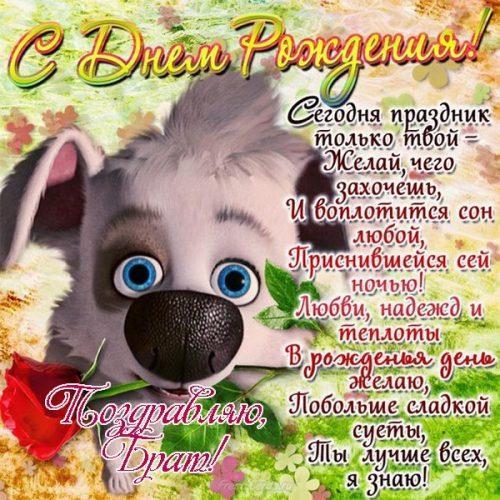 Классные пожелания брату с Днем Рождения (открытки)
