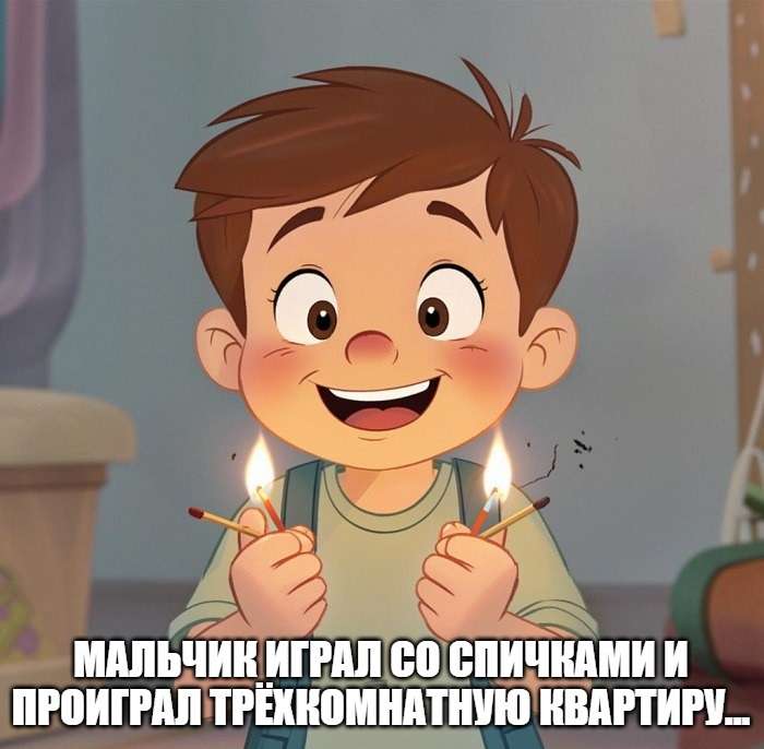 мальчик играл в спички