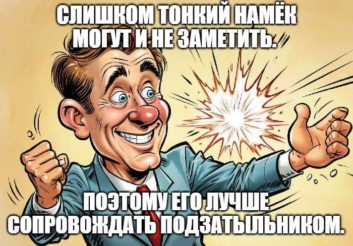 слова нужно сопровождать подзатыльников