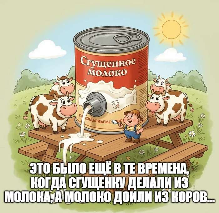 шутка про молоко и коров