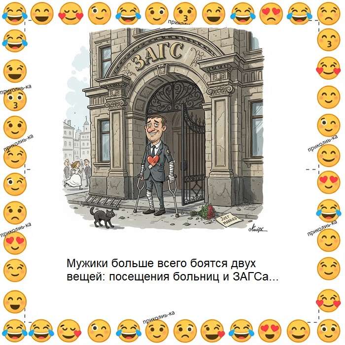 мужчина боятся загс и больниц